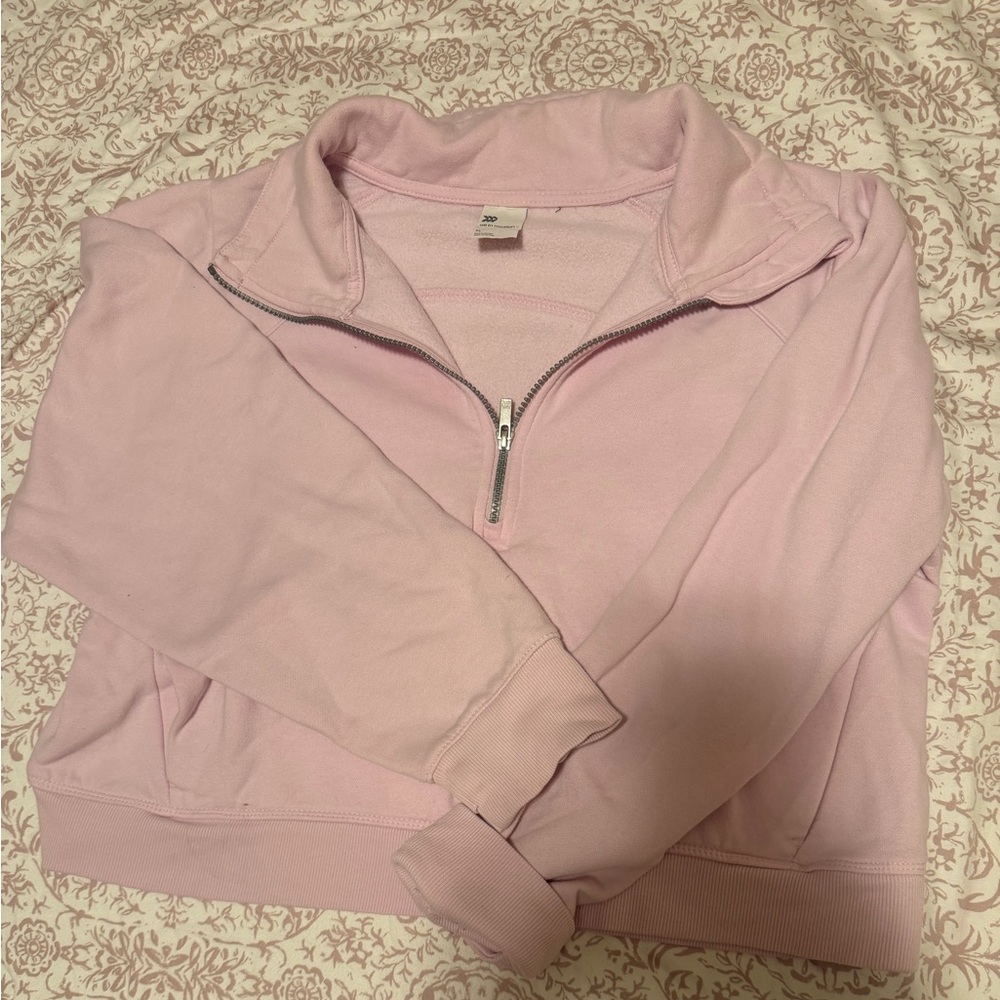 Women's Pink Half-Zip Sweater